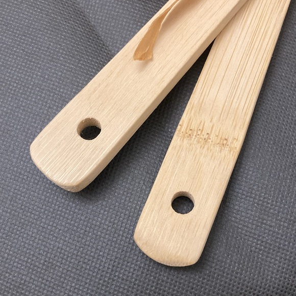 ๐ NWOT - 2 Piece Bamboo Wooden Spoon and Spork Utensil Set ๐ - Picture 3 of 7